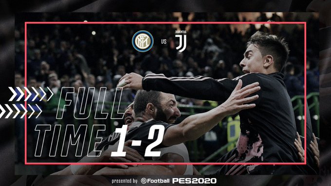  Serie A - La Juventus batte l'Inter espugnagndo San Siro e vola in testa alla classifica (1-2)
