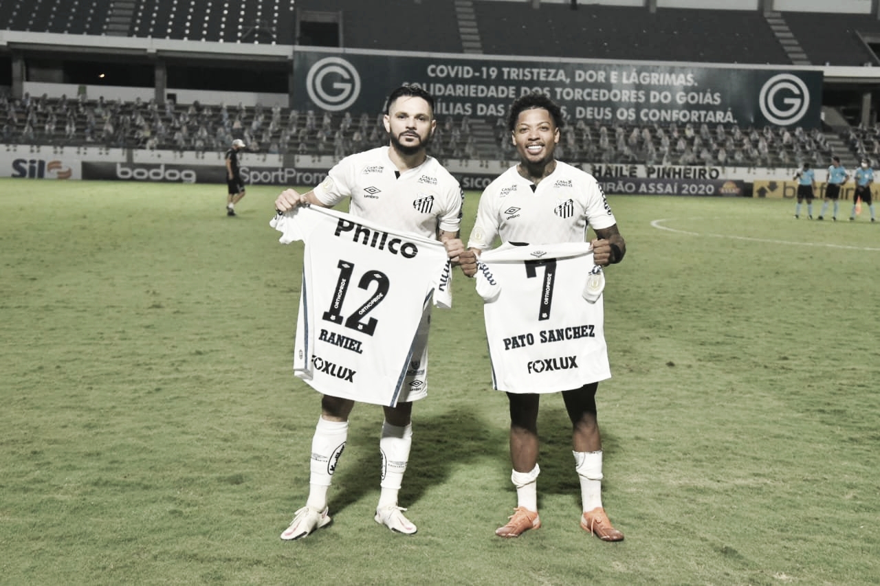 Jogadores do Santos dedicam vitória aos "guerreirinhos" Raniel e Carlos Sánchez