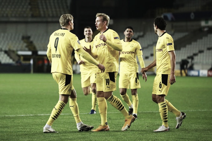Em primeiro tempo arrasador, Borussia Dortmund vence Club Brugge e lidera Grupo F