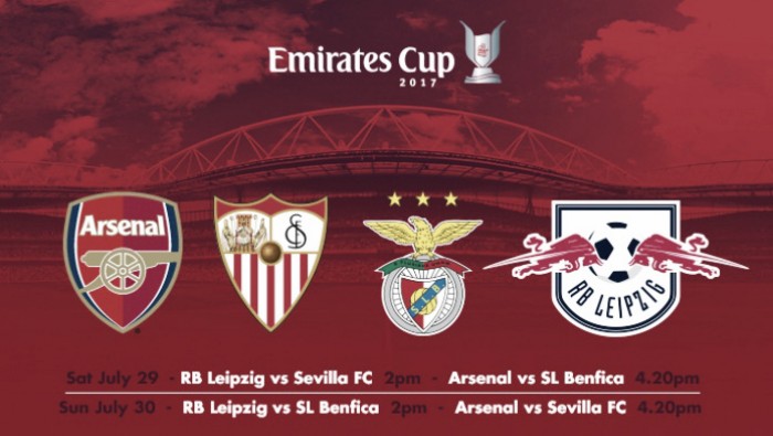 Sevilla, RB Leipzig y Benfica, invitados de la próxima Emirates Cup