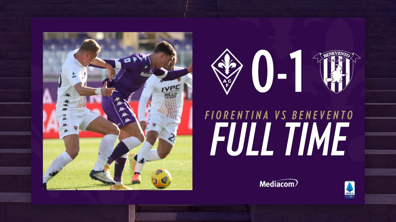 Benevento corsaro al Franchi: battuta 0-1 una brutta Fiorentina
