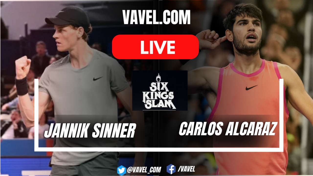 Sets and summary of the Sinner 2-1 Alcaraz in Six Kings Slam | October 19, 2024