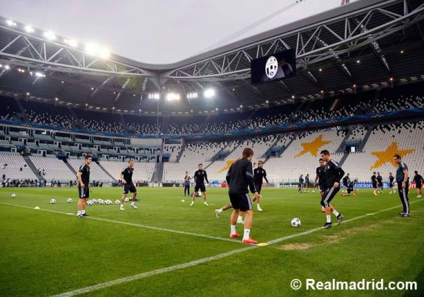 El Madrid entrenó en el Juventus Stadium