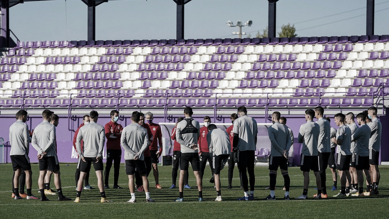 El Real Valladolid ejercita la táctica y la posesión para
el choque del domingo 