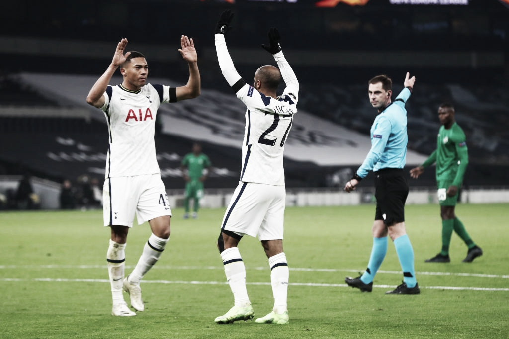 Brasileiros dão show, e Tottenham encaminha classificação com goleada sobre o Ludogorets 