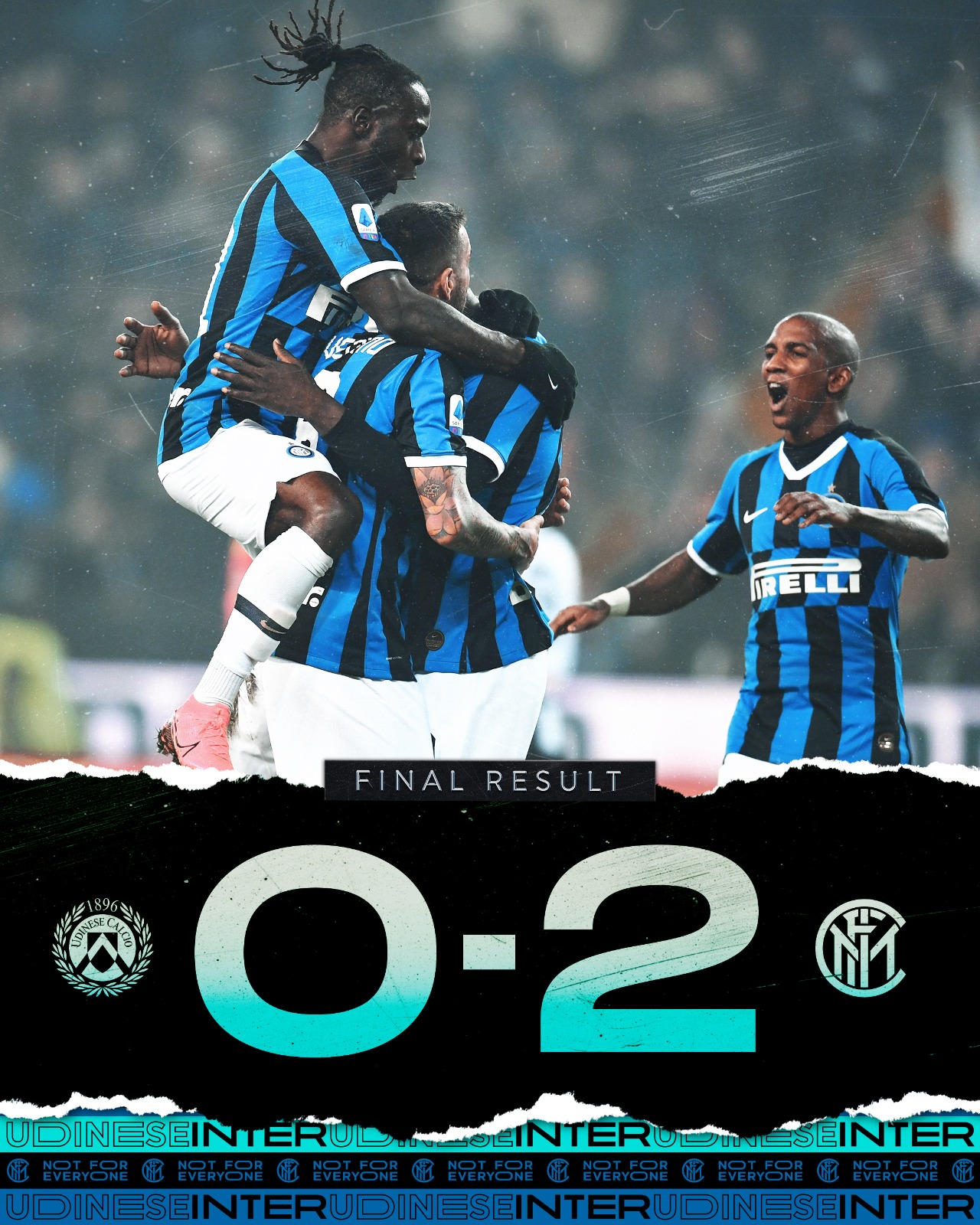 Una doppietta di Lukaku trascina l'Inter: 0-2 all'Udinese e striscia di pareggi interrotta