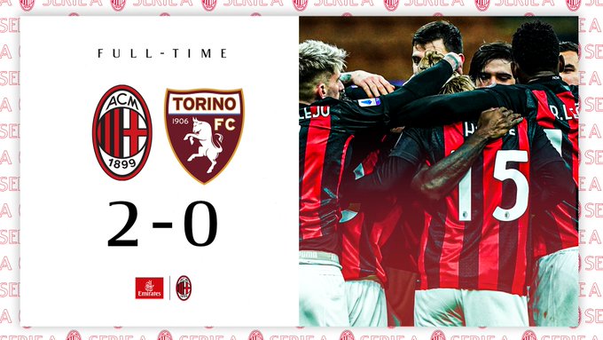 Serie A - Il Milan torna a vincere: battuto il Torino per 2-0