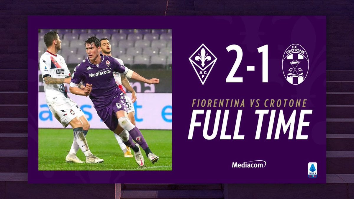La Fiorentina vede la salvezza: per il Crotone sconfitta 2-1 e baratro vicino