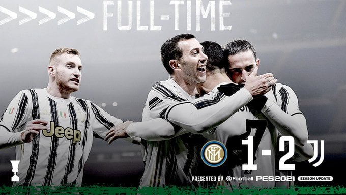  La Juve batte 2-1 l'Inter nell'andata della semifinale di Coppa Italia