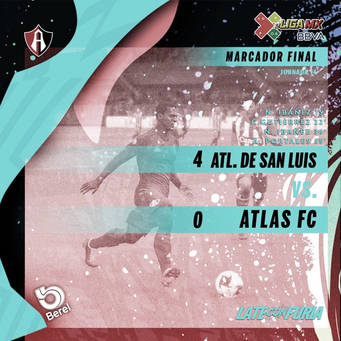 Atlas es goleado por San Luis en la eLiga MX