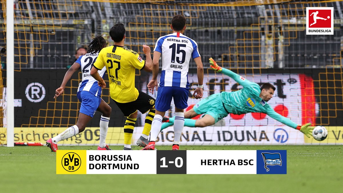 Il Dortmund fatica, ma batte l'Hertha