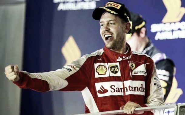 Singapore Grand Prix: Sebastian Vettel wins third race of 2015 as Lewis Hamilton retires