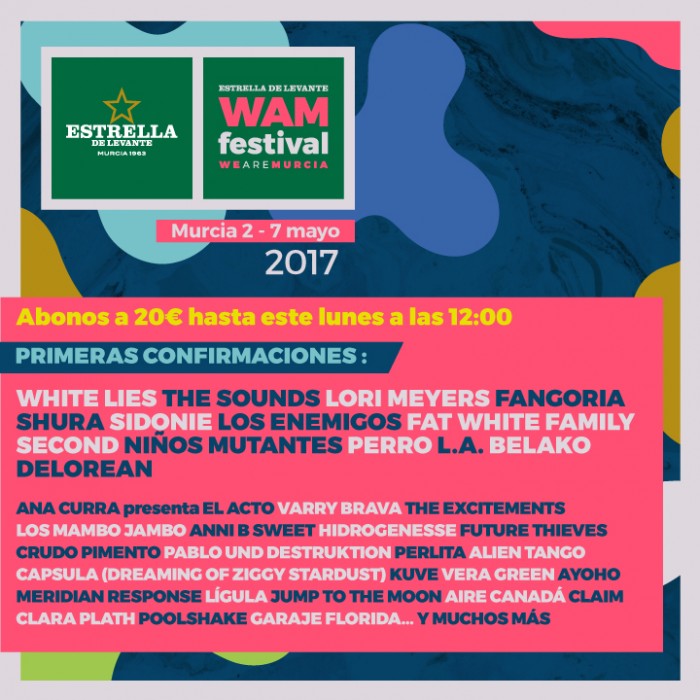 Lori Meyers, Fangoria, White Lies y Shura, primeras confirmaciones del WAM Estrella de Levante