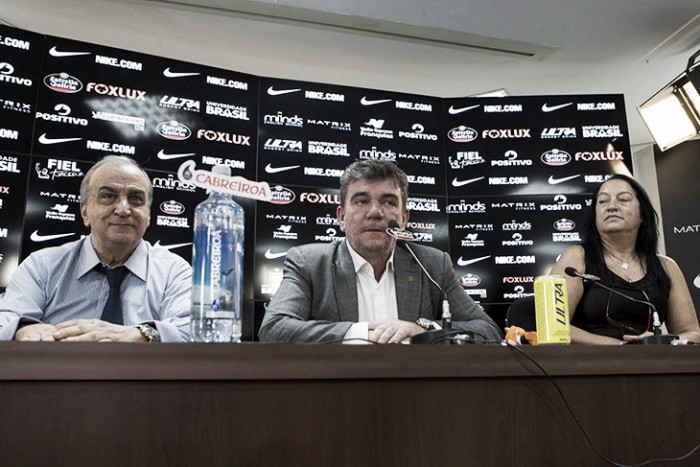 Andrés concede coletiva no Corinthians e reafirma prioridade em quitar dívida da Arena