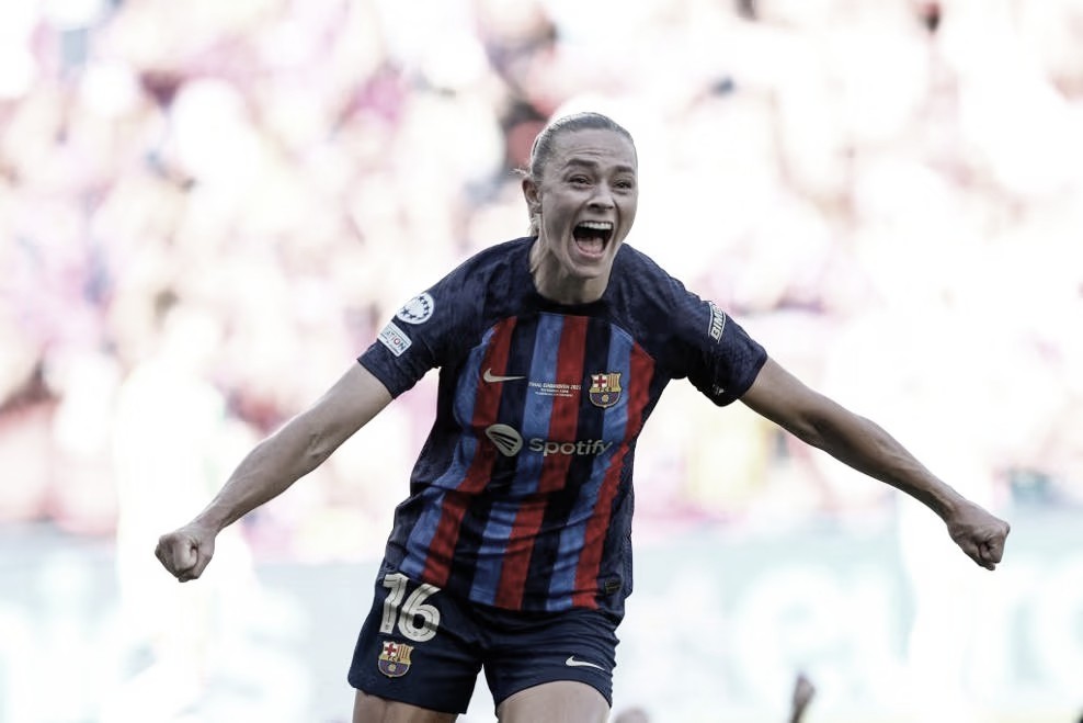 Rolfö revela surto depois de fazer gol do título do Barcelona na Champions Feminina