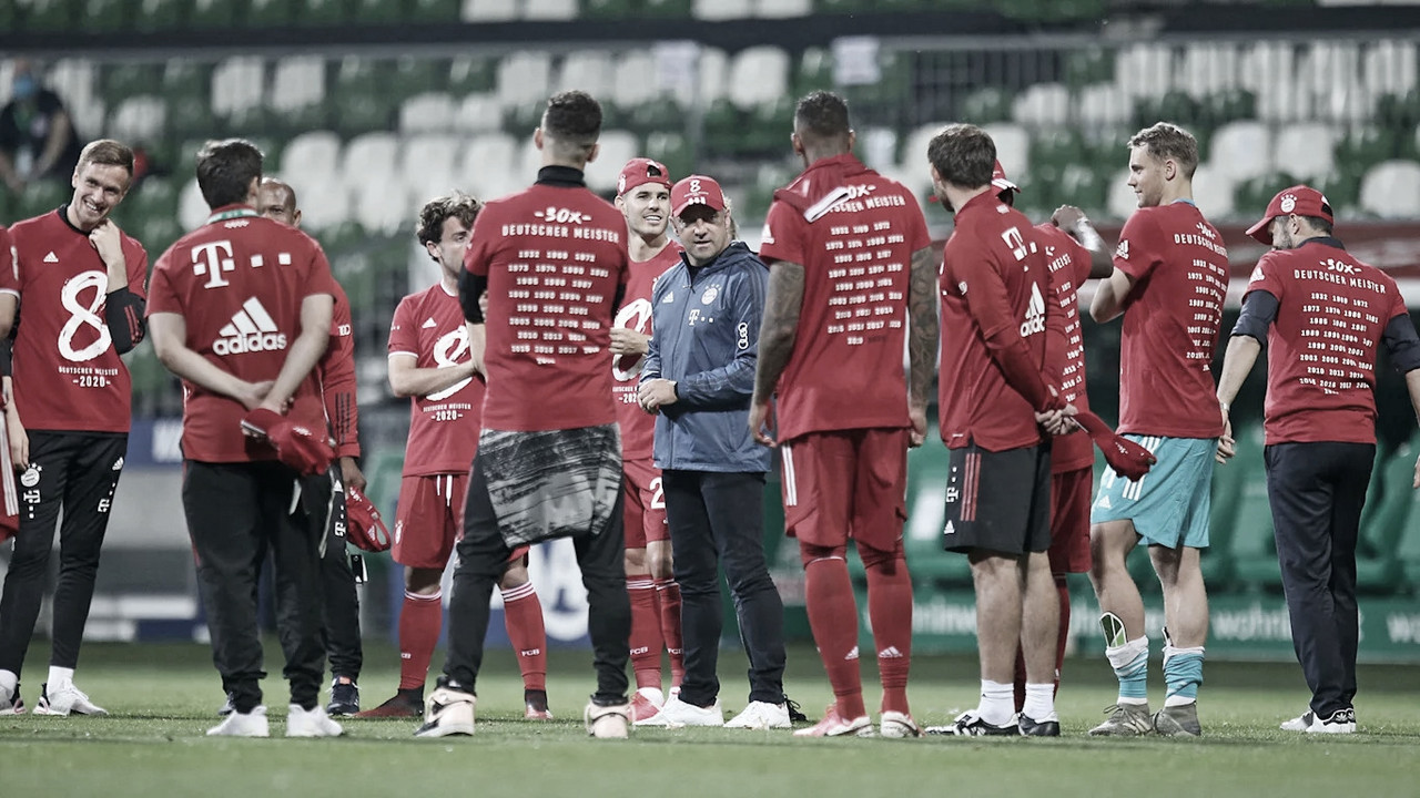 Hansi Flick credita méritos ao elenco do Bayern pelo título alemão: "Nunca consegue sozinho"