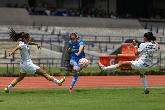 Con empate incluido, Pumas Femenil y Cruz Azul Femenil brindan buen juego en C.U