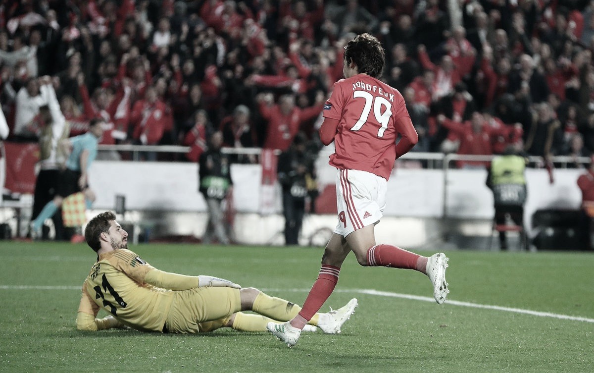 Com show de João Felix, Benfica goleia Frankfurt e sai na frente pelas quartas da Liga Europa Com show de João Felix, Benfica goleia Frankfurt e sai na frente pelas quartas da Liga Europa