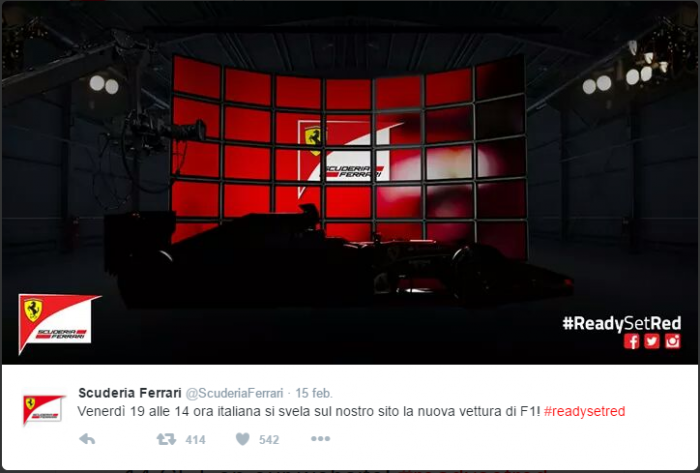 Ferrari presentará su nuevo monoplaza el 19 de febrero