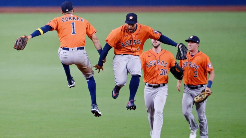 American league Championship Series: Astros take Game 6 over Rays behind Springer, Valdez