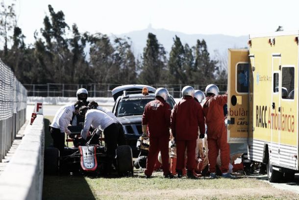 Fernando Alonso, trasladado en helicóptero al Hospital General de Cataluña