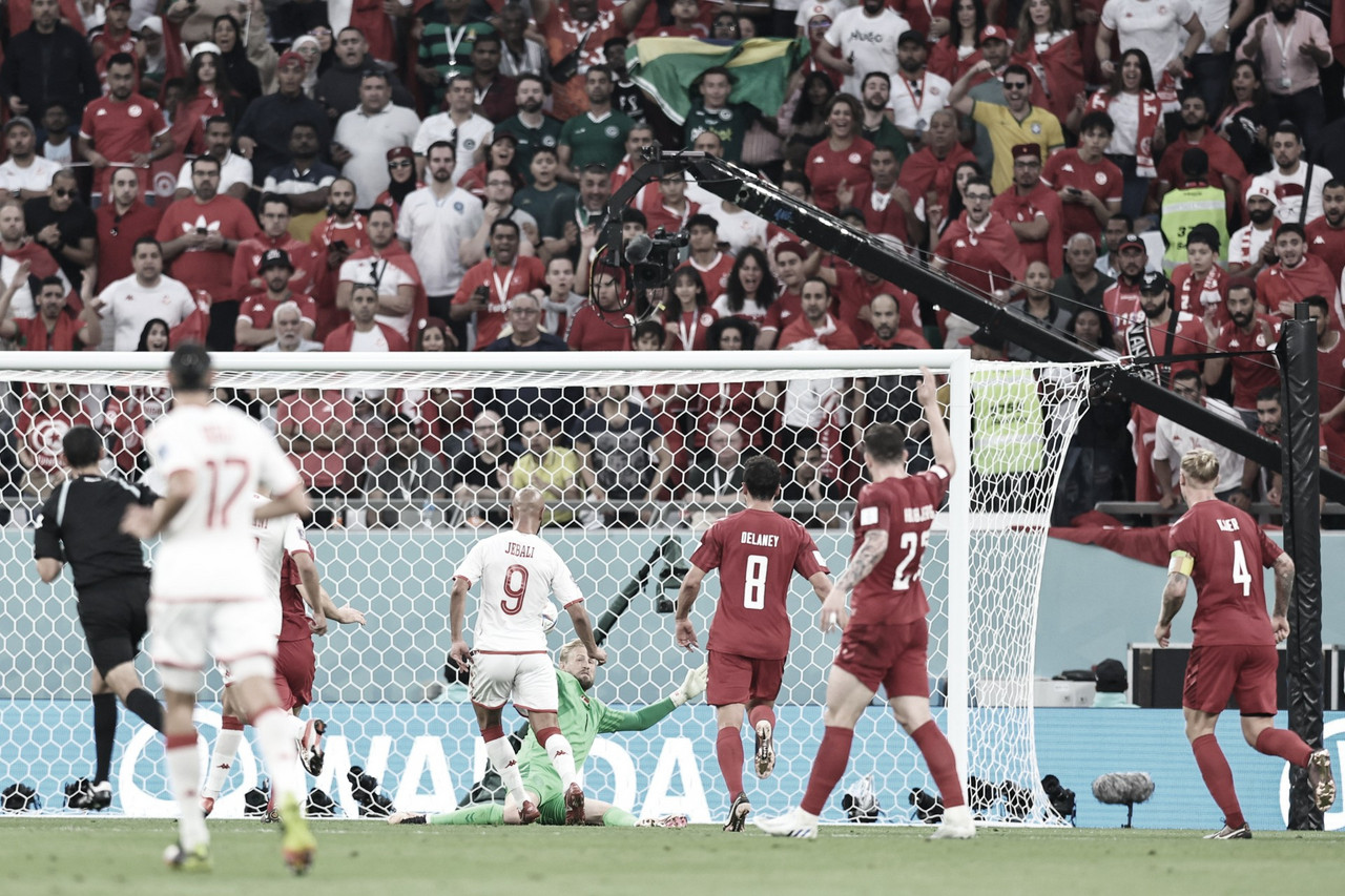 Dinamarca e Tunísia protagonizam primeiro jogo sem
gols na Copa do Mundo do Catar