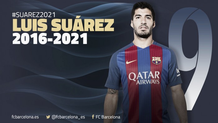 Destaque em 2016, Suárez renova contrato com Barcelona até 2021