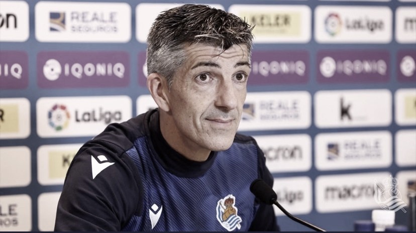 Imanol Alguacil: “Tenemos que ganar tres partidos para asegurarnos una plaza en la Europa League” Imanol Alguacil: “Tenemos que ganar tres partidos para asegurarnos una plaza en la Europa League”