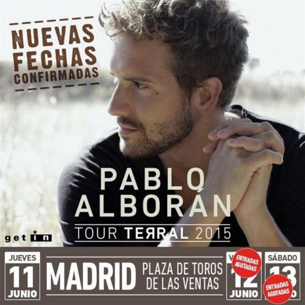 Nueva fecha de Pablo Alboran en Madrid.