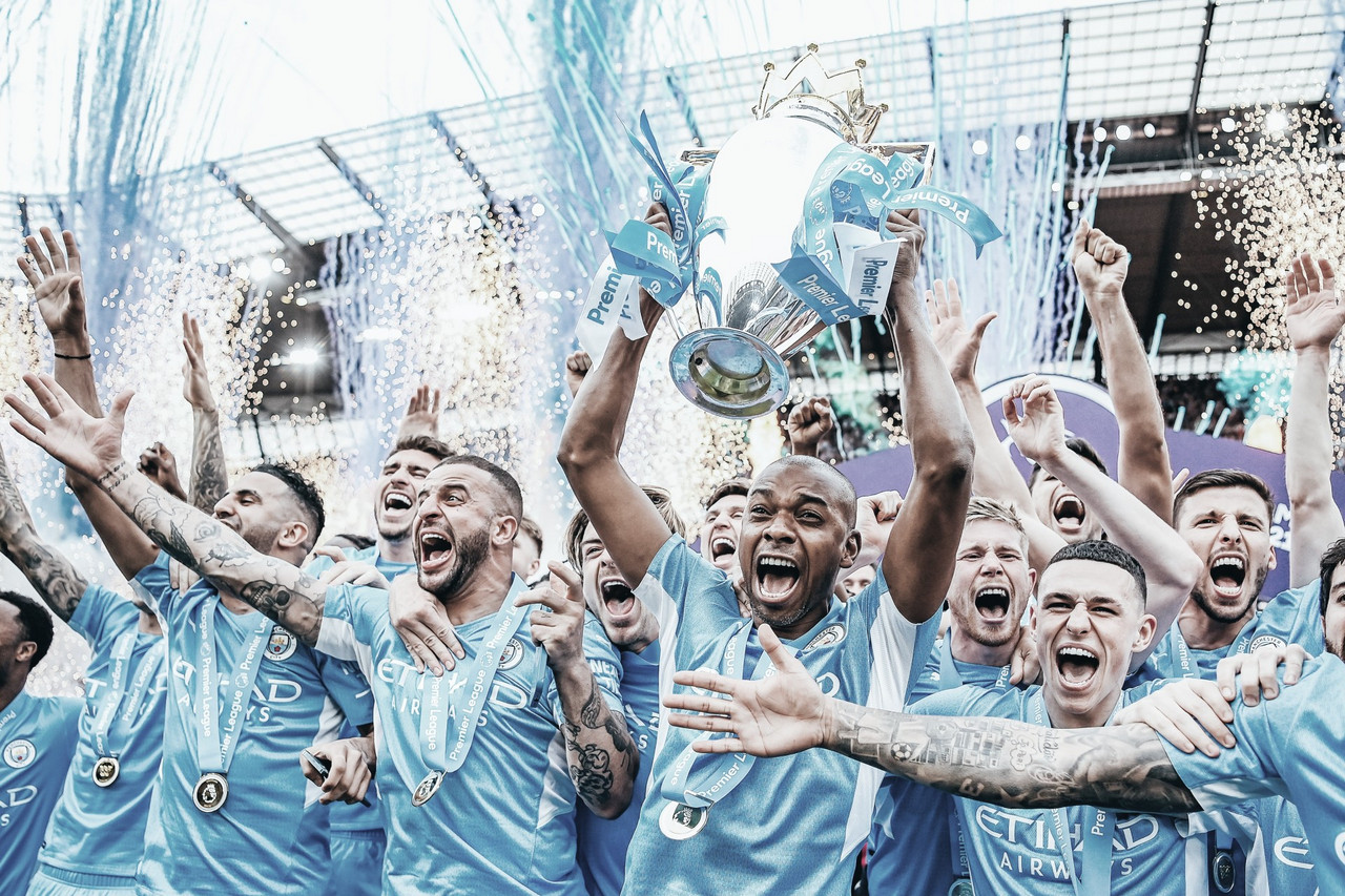 Manchester City arranca grande virada diante do Aston Villa e conquista oitavo título da Premier League Manchester City arranca grande virada diante do Aston Villa e conquista oitavo título da Premier League