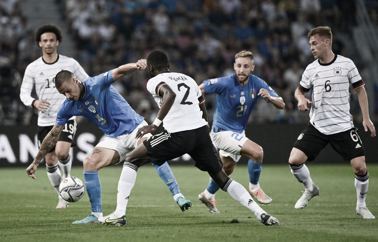 Itália melhora no segundo tempo, mas Alemanha reage e garante empate pela Nations League