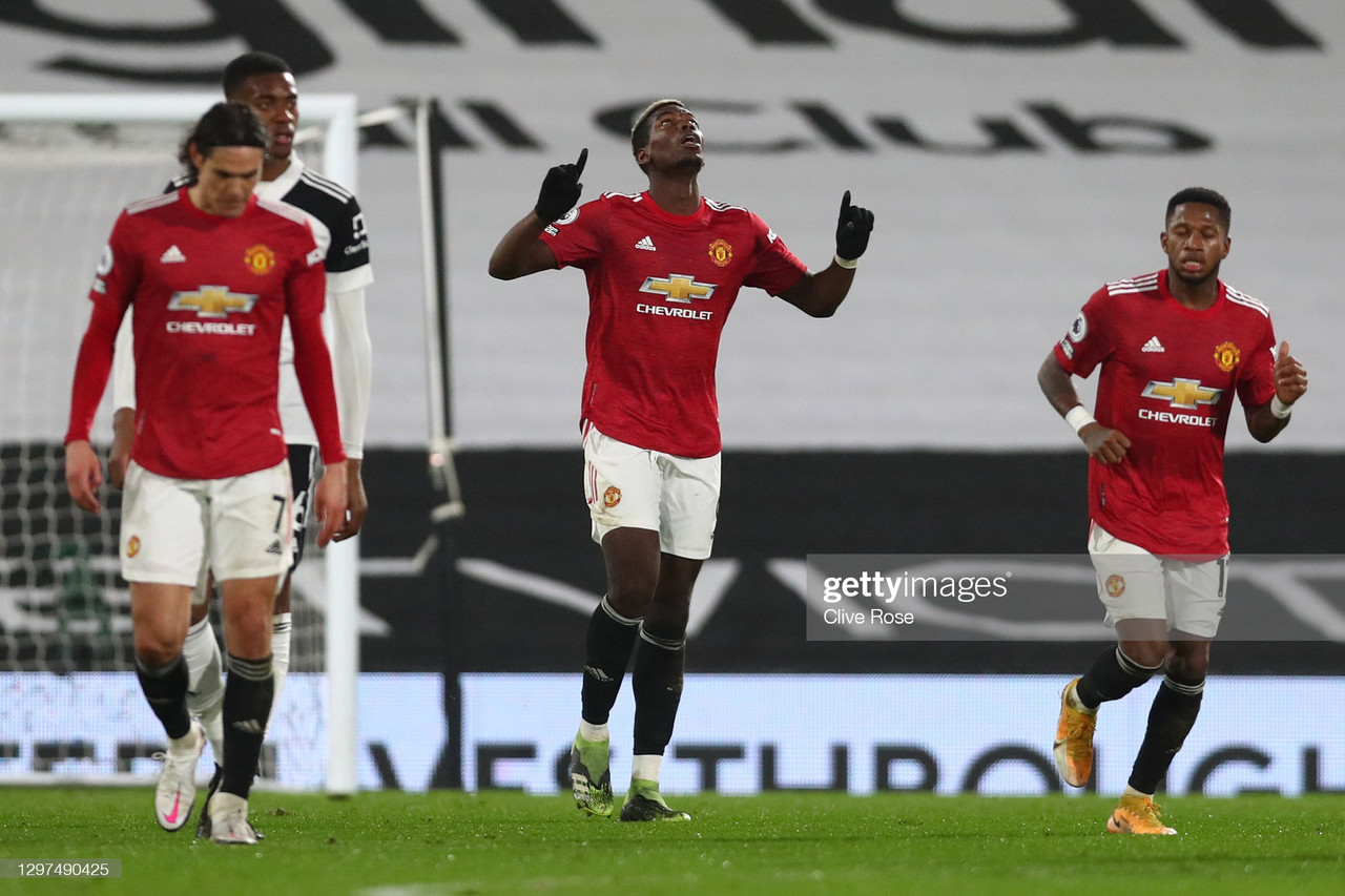 Fulham 1-2 Manchester United: Pogba fires United to top of the table