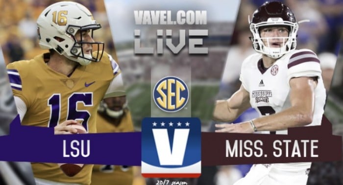 Score LSU Tigers vs. Mississippi State Bulldogs of SEC Football (7-37)