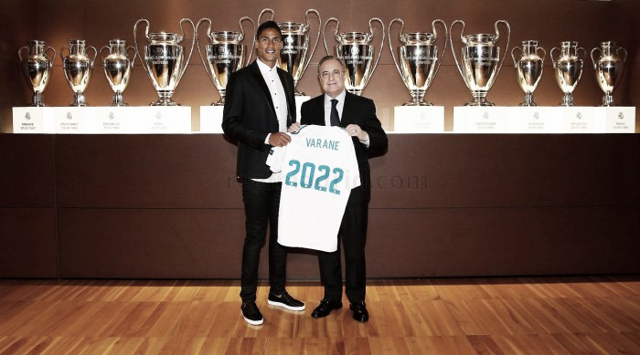 Varane prolonga contrato com Real Madrid até 2022 e exalta sua história no clube