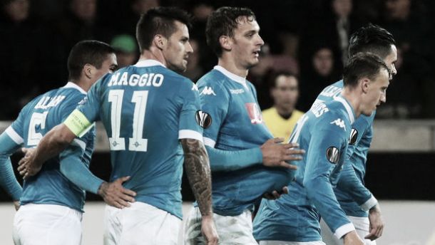 Napoli, 4-1 da show in Danimarca: Gabbiadini ne fa due, il Midtjylland crolla