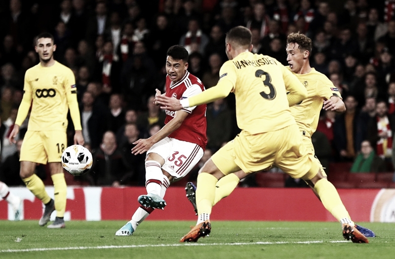Com grande atuação de Gabriel Martinelli, Arsenal goleia Standard Liège pela Europa League