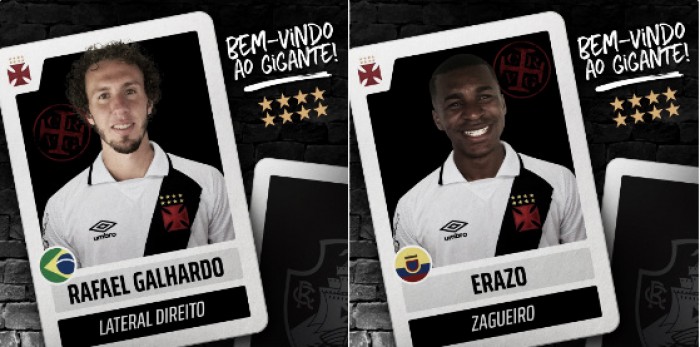 Reforços na defesa: Vasco oficializa chegadas de lateral Rafael Galhardo e zagueiro Erazo