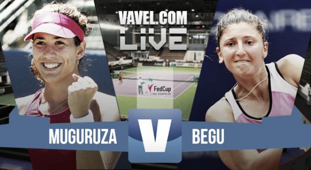 Resultado Irina-Camelia Begu - Garbiñe Muguruza en Fed Cup (0-2)