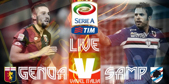 Risultato Genoa - Sampdoria di Serie A 2015/16 (2-3): il Genoa si sveglia tardi, Soriano e Cassano fan volar la doria