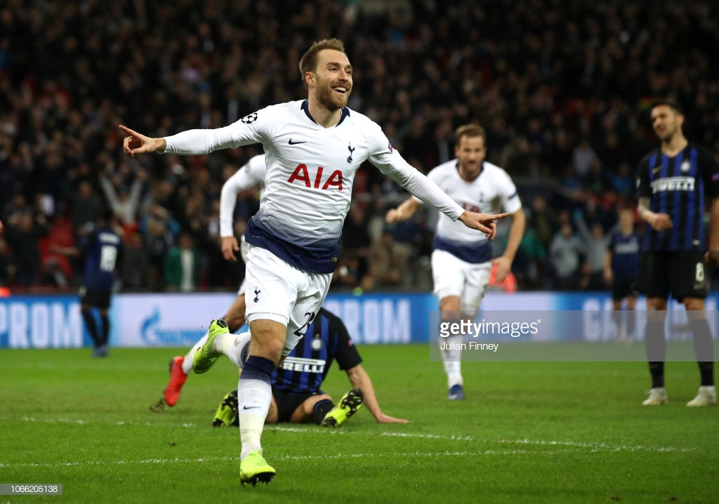 Tottenham Hotspur 1-0 Inter Milan: Late Eriksen goal hands Spurs Champions League progress lifeline