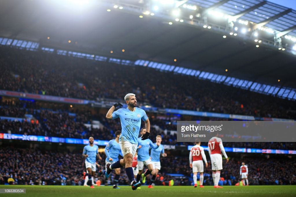Manchester City 3-1 Arsenal: Sergio Aguero haunts Gunners once more to keep title race alive
