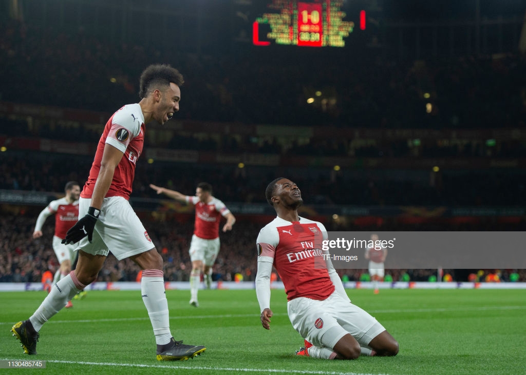 Arsenal 3-0 Stade Rennais: Aubameyang double helps complete comeback
