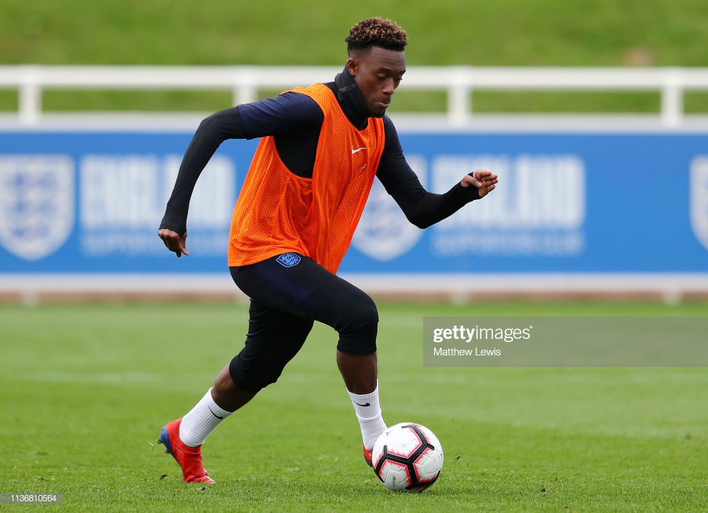 Jadon Sancho welcomed Callum Hudson-Odoi to the England squad in the best way possible 