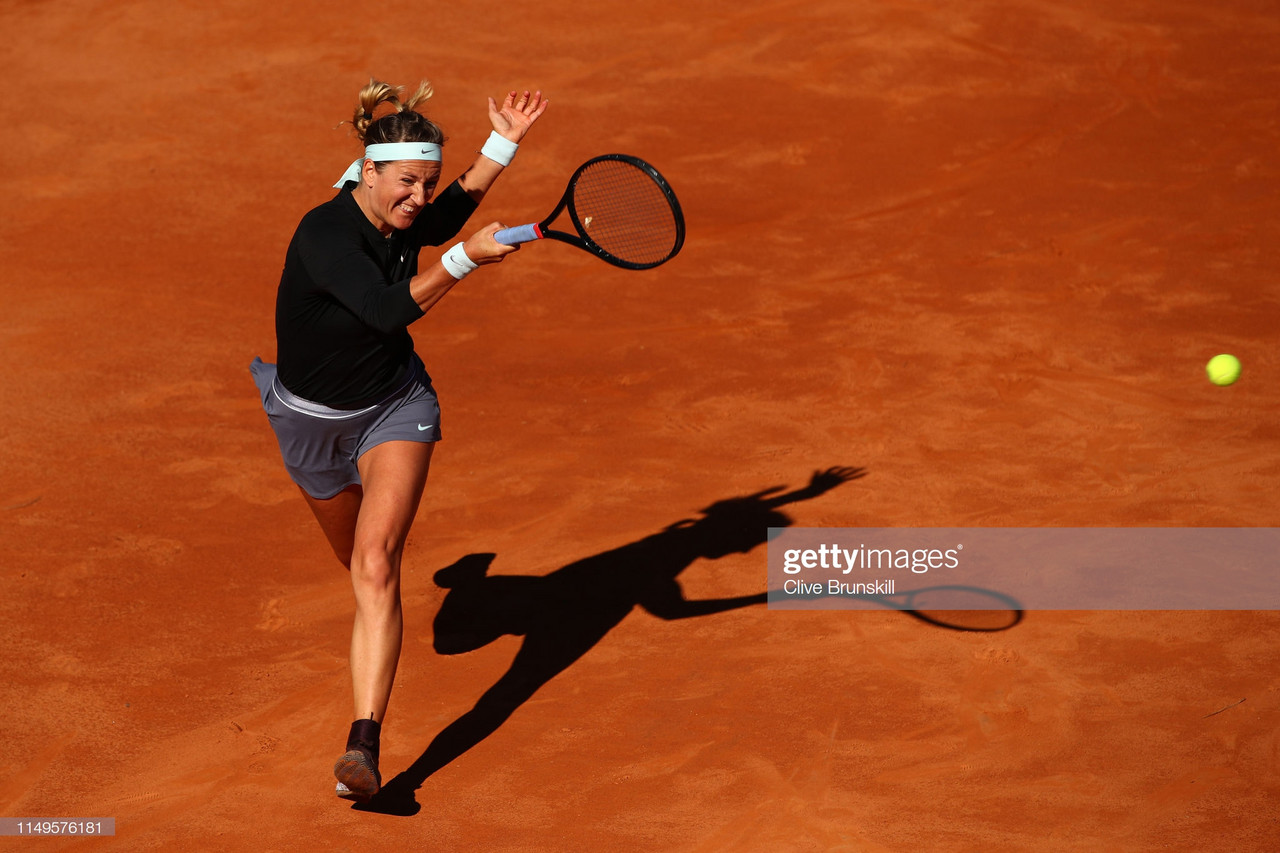WTA Rome: Furious finish by Victoria Azarenka sends Elina Svitolina crashing out