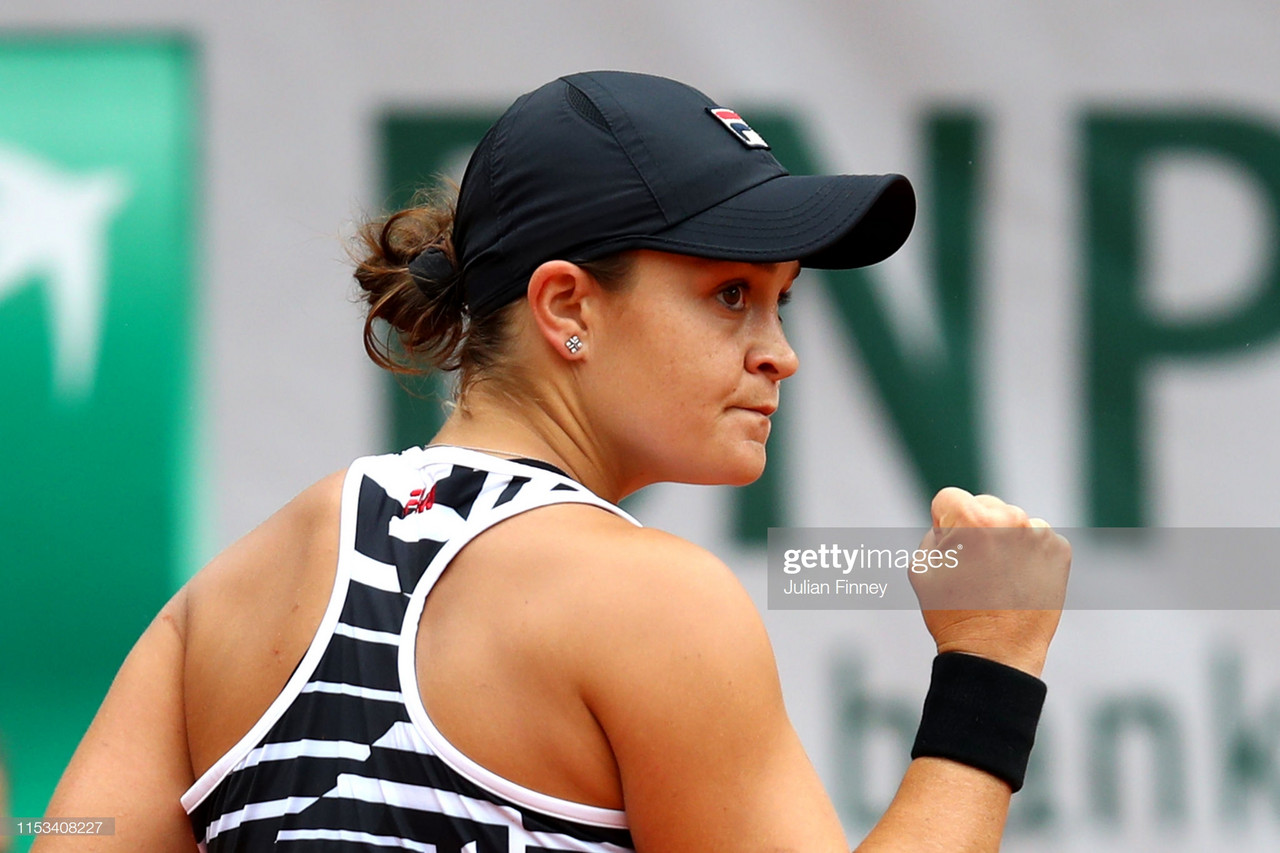 French Open: Ashleigh Barty sees off Sofia Kenin to reach first Roland Garros quarterfinal