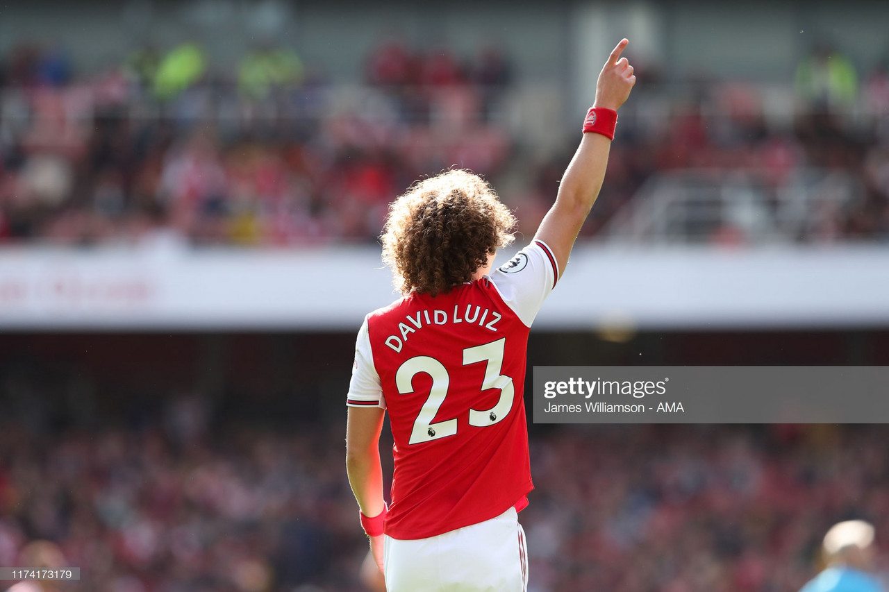 Emery hails David Luiz's dressing room&nbsp;impact after first Arsenal goal