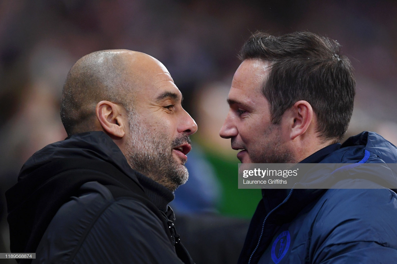Frank Lampard earns high praise from Pep Guardiola 