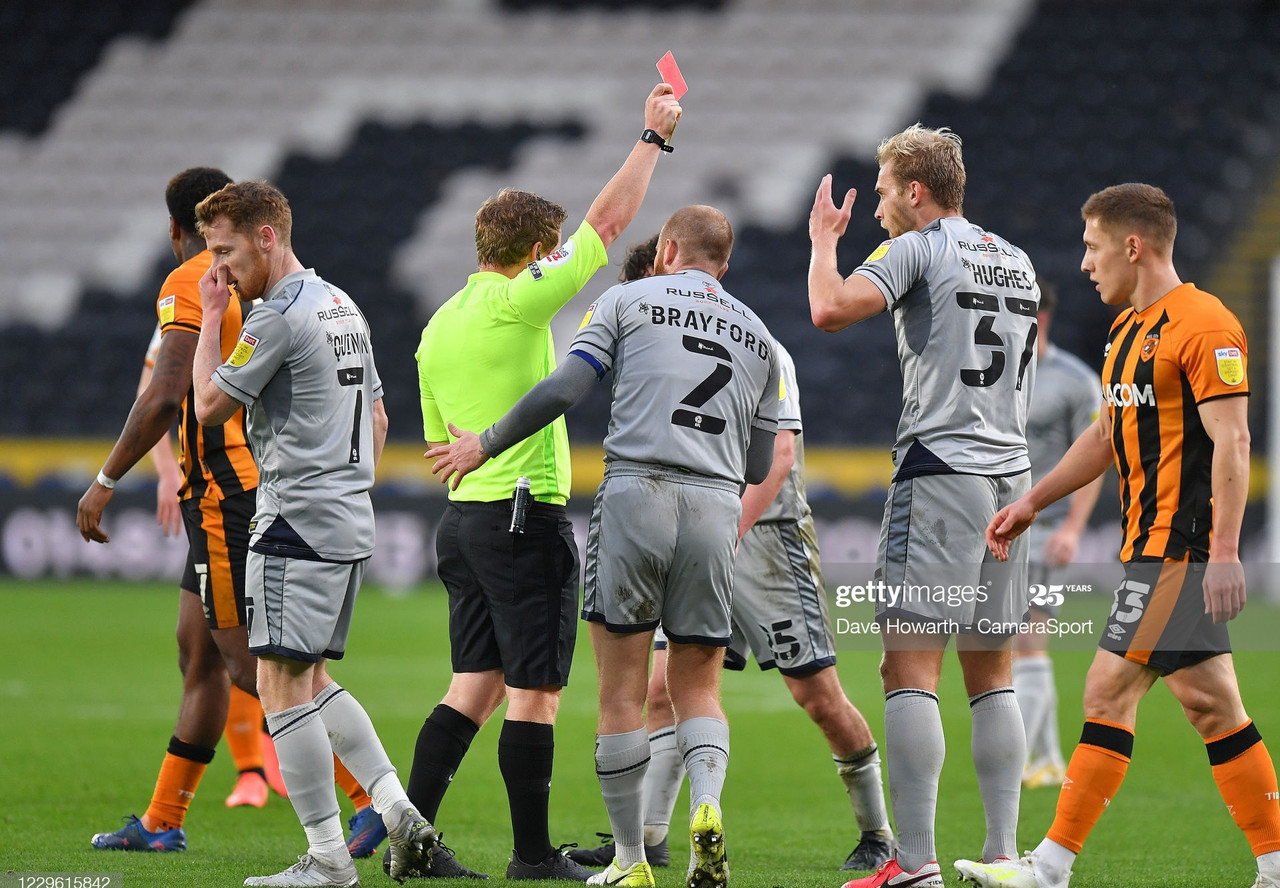 Hull City 2-0 Burton Albion: Tigers defeat ten-man Brewers to go second