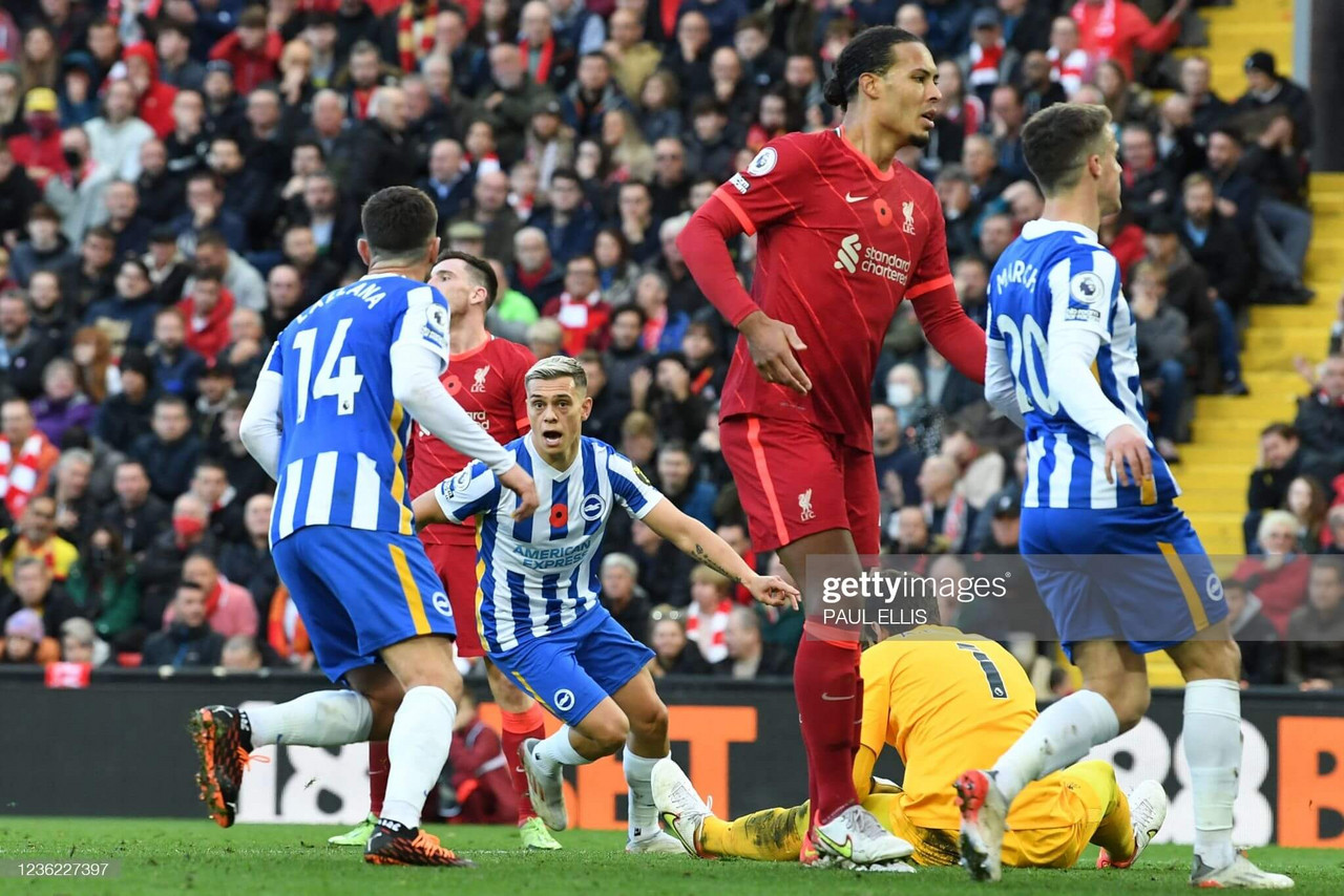 Liverpool 2-2 Brighton: Potter's side come from two behind to secure draw