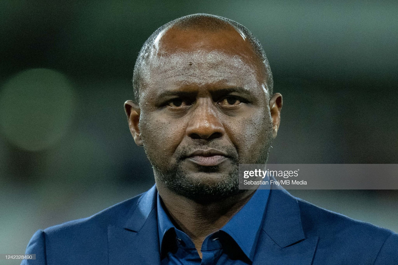 Patrick Vieira looking at Manchester City "blueprint" for matchup with Liverpool